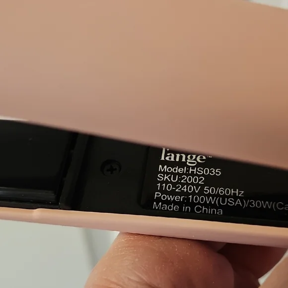 L'ange One Pass Hair Aplatir Ceramic 1" Flat Iron Pink blush color - Picture 14 of 14